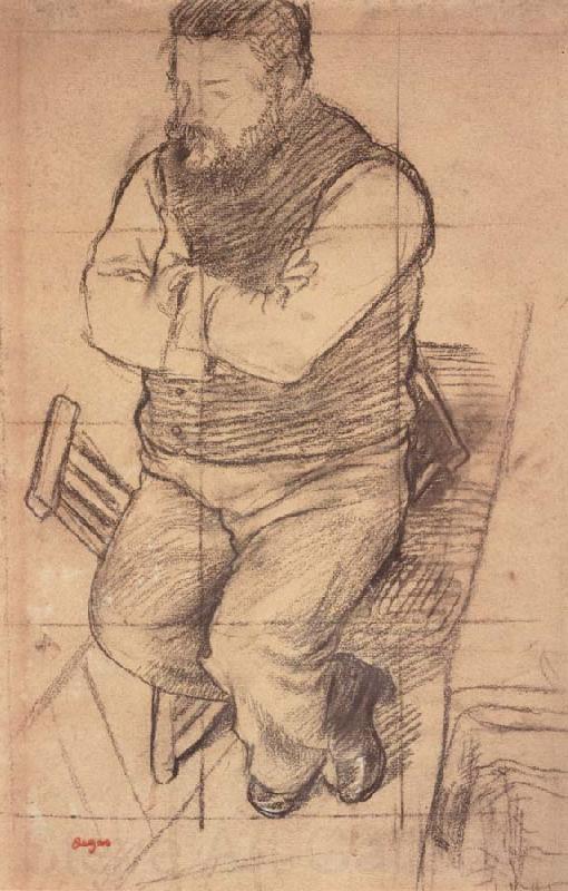 Edgar Degas Study for Diego Martelli Norge oil painting art